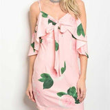 Pink Floral Dress-Dress-Moda Me Couture