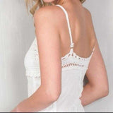 White Lace Crochet Dress-Dress-Moda Me Couture