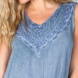 Boho Blue Shift Dress-Dress-Moda Me Couture