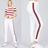 RACHEL Side Striped Joggers-Pants-Moda Me Couture