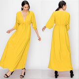 Sunny Day Empire Waist Maxi Dress - Yellow-Dress-Moda Me Couture