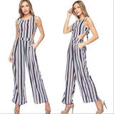 Striped wide legged pants-Pants-Moda Me Couture