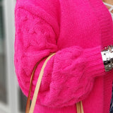 BREE Soft Pink Cardigan-Sweater-Moda Me Couture