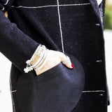 Grid Print Coat - Black-Jackets & Coats-Moda Me Couture