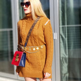ALI Cable Knit Sweater Dress-Dress-Moda Me Couture