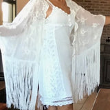 White Lace Crochet Dress-Dress-Moda Me Couture