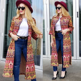 Boho Chic Suede Long Jacket-Jackets & Coats-Moda Me Couture