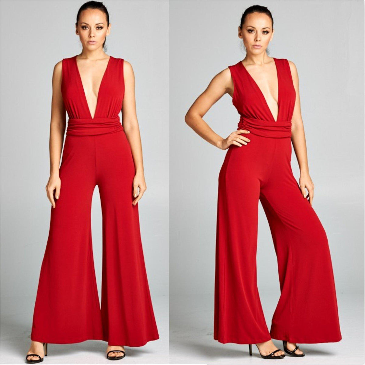 Giulia Jumpsuit Red: Elegant Women's Clothing