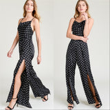 Christy Polka-Dot Jumpsuit-Pants-Moda Me Couture