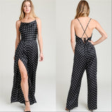 Christy Polka-Dot Jumpsuit-Pants-Moda Me Couture