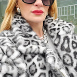 Keep Up With Me Leopard Print Faux Fur Crop Jacket