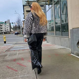 Keep Up With Me Leopard Print Faux Fur Crop Jacket