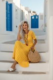Yellow Dress Lifestyle 3 - Steps