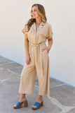 JENNY Solid Casual Jumpsuit Womens
