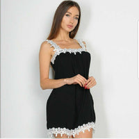 Chic Black Top with Lace-Tops-Moda Me Couture