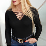 Black Ribbed Top-Tops-Moda Me Couture