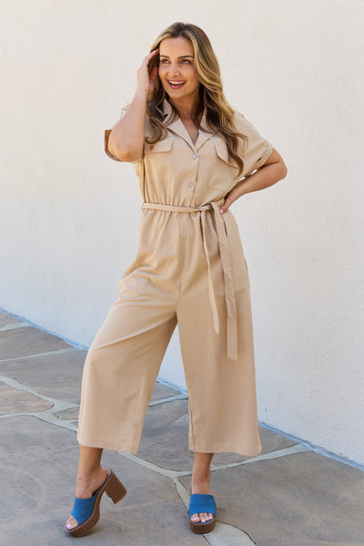 JENNY Solid Casual Jumpsuit Womens