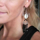 Earrings Boho Beads and Shells-Jewelry-Moda Me Couture