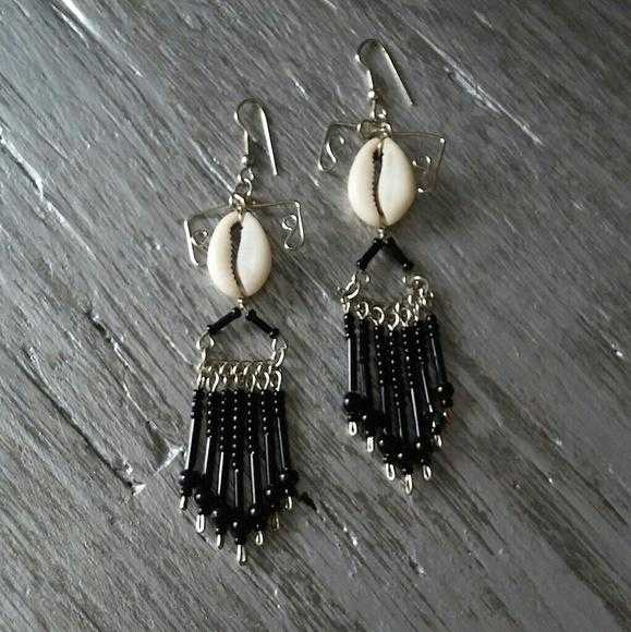Earrings Boho Beads and Shells-Jewelry-Moda Me Couture
