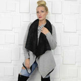 Reversible Vest with Black Faux fur-Jackets & Coats-Moda Me Couture