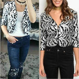 Animal Zebra Print Sequin Jacket-Jackets & Coats-Moda Me Couture