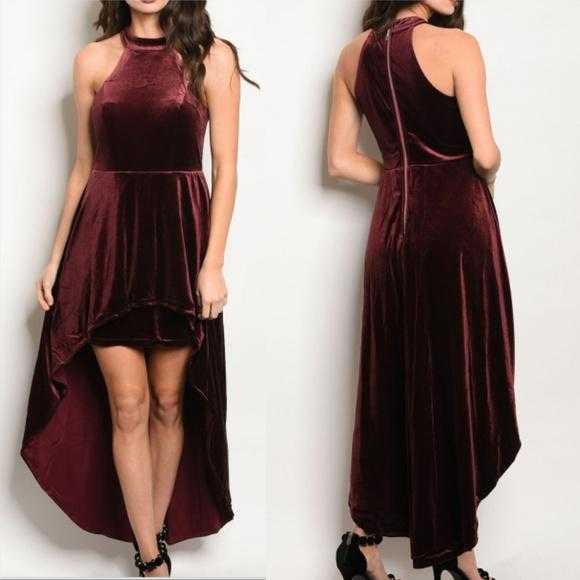 Holly Burgundy Velvet dress-Dress-Moda Me Couture