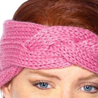 Pink Knit Headband-Accessories-Moda Me Couture