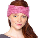 Pink Knit Headband-Accessories-Moda Me Couture