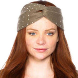 Detailed Beige Headband-Accessories-Moda Me Couture