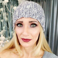 Gray Knitted Headband-Accessories-Moda Me Couture
