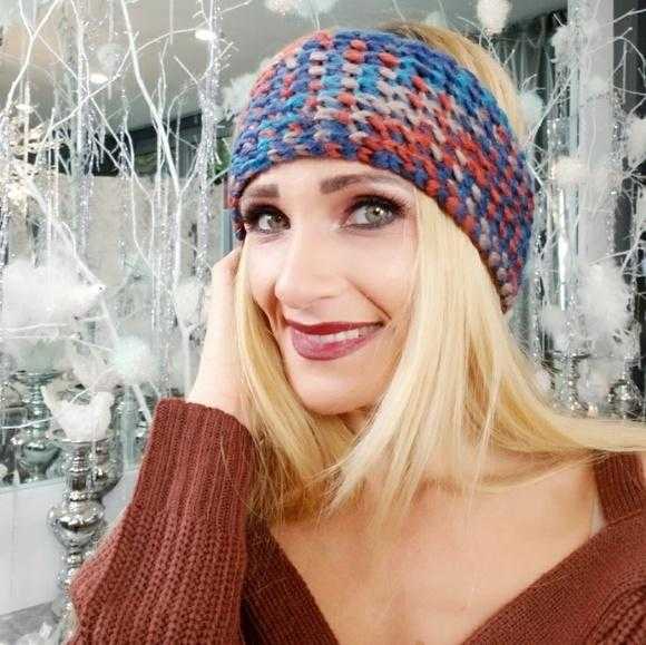Multi Colored Knitted Headband-Accessories-Moda Me Couture