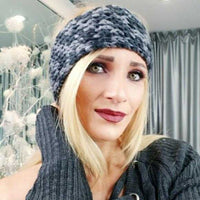 Knitted Headband Black & Gray-Accessories-Moda Me Couture
