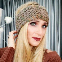 Knitted Headband Tan Multi Color-Accessories-Moda Me Couture