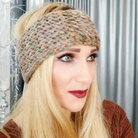 Knitted Headband Tan Multi Color-Accessories-Moda Me Couture