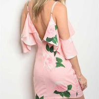 Pink Floral Dress-Dress-Moda Me Couture