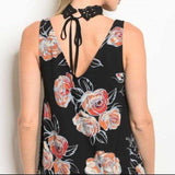 Floral Choker Mini Dress-Dress-Moda Me Couture