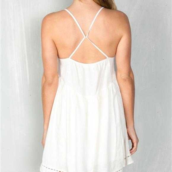 White Boho Summer Mini Dress White Boho Summer Mini Dress