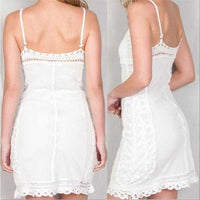 White Lace Crochet Dress-Dress-Moda Me Couture