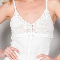 White Lace Crochet Dress-Dress-Moda Me Couture