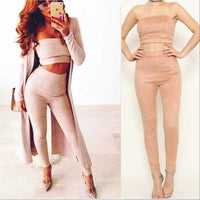City Chic Dusty Pink 2 Piece Set-Pants-Moda Me Couture