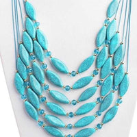 Turquoise Layered Necklace-Jewelry-Moda Me Couture