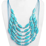Turquoise Layered Necklace-Jewelry-Moda Me Couture