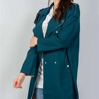 Modern teal Jacket-Jackets & Coats-Moda Me Couture