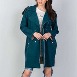 Modern teal Jacket-Jackets & Coats-Moda Me Couture