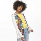 Peacock Statement Suede Jacket-Jackets & Coats-Moda Me Couture
