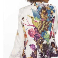 Peacock Statement Suede Jacket-Jackets & Coats-Moda Me Couture