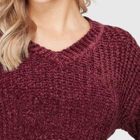 Ultra Soft Sweater Burgundy-Sweater-Moda Me Couture