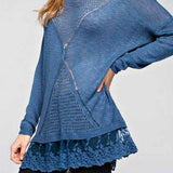 HARMONY Blue Knit Top-Tops-Moda Me Couture