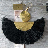 Boho Beauty Tassel Fan Earrings-Jewelry-Moda Me Couture