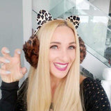 Leopard Print Ear Muffs-Accessories-Moda Me Couture